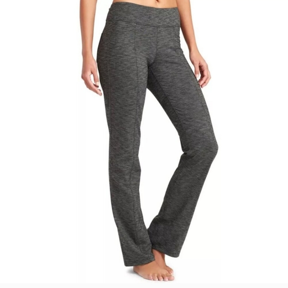 Athleta Slim Leg Metro Classic Workout Pants Joggers Heather Gray Sz SP